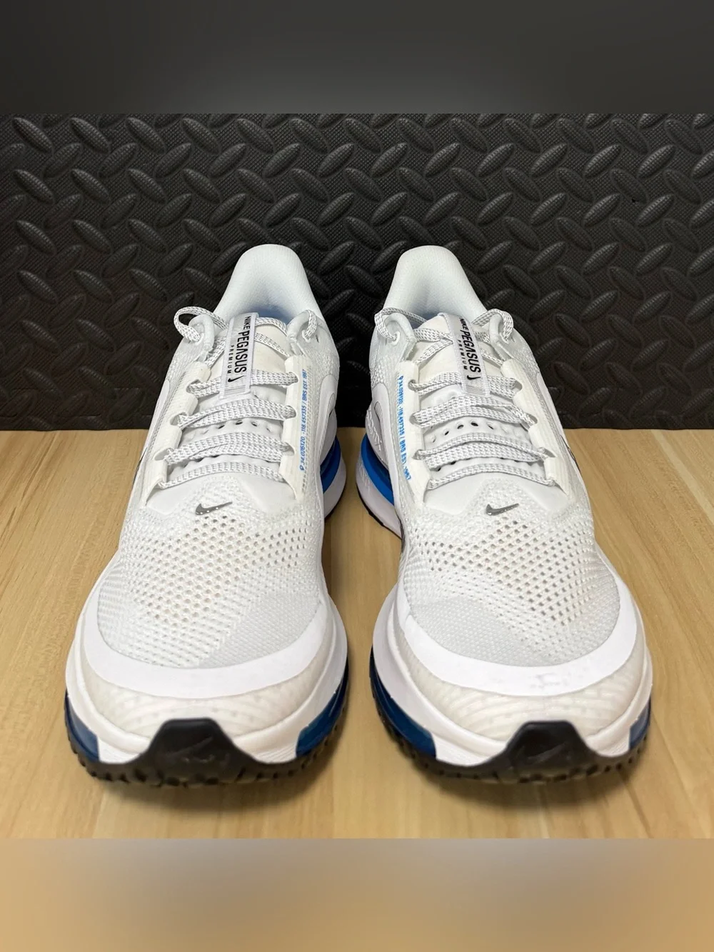 Nike Air Zoom Pegasus Premium Running Shoes White Blue HQ2592-104 Mens Size 14